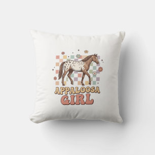 Coussin Fille Appaloosa Vintage Cheval Occidental T-Shirt 