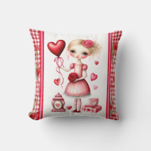 Fille avec la Saint Valentin de ballon