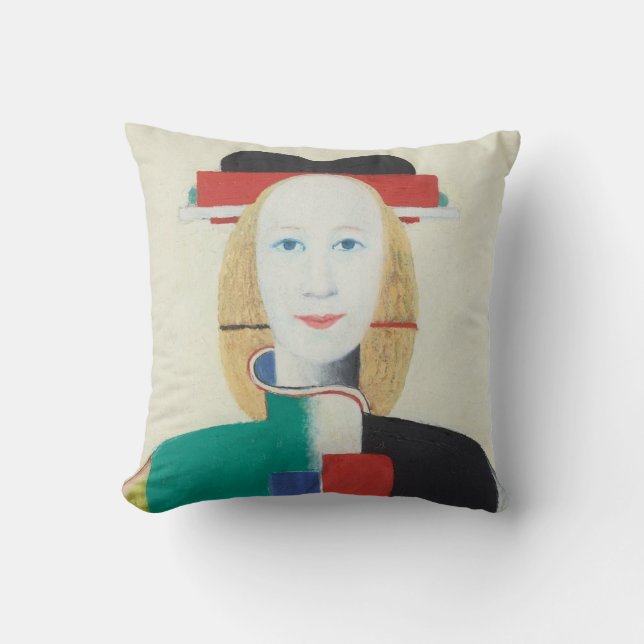 Coussin Fille avec un peigne dans les cheveux (Recto)