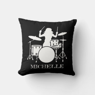 Coussin Fille batteur personnalisée Cadeau de batteur de