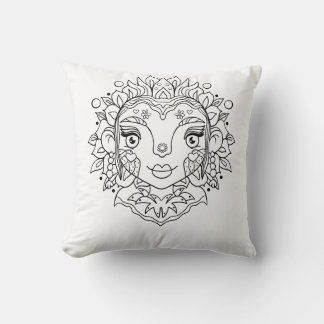 Coussin Fille Boho Mandala