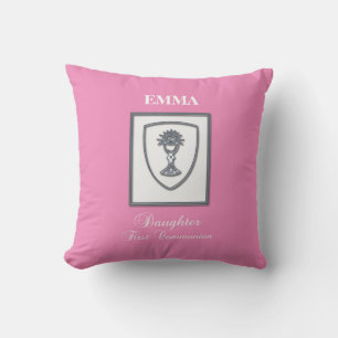Coussin Fille, Calice en Argent pour la Première Communion