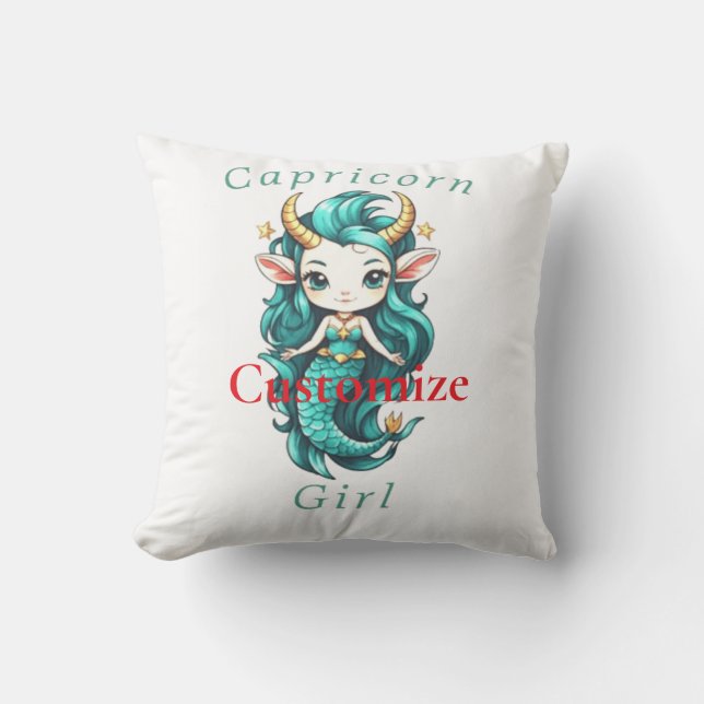 Coussin Fille Capricorne Sirène Thunder_Cove (Recto)