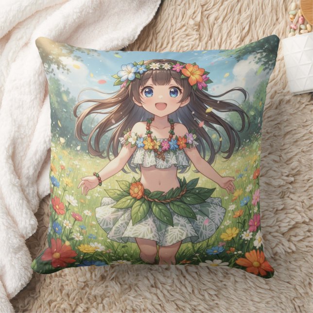 Coussin Fille d'anime fantaisiste  (Couverture)