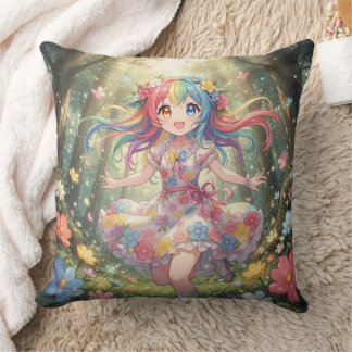 Coussin Fille d'anime fantaisiste