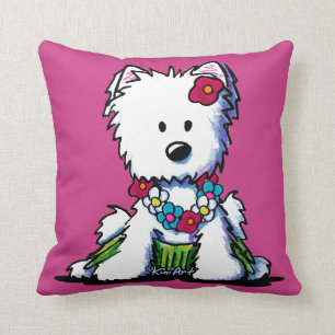 Coussin Fille de danse polynésienne de KiniArt Westie