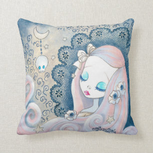 Coussin Fille de Goth : "Leila "