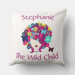 Coussin Fille de la nature sauvage