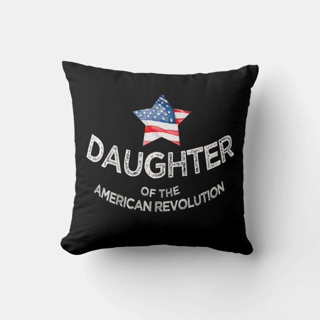 Coussin Fille de la Révolution américaine DAR étoile  (Recto)