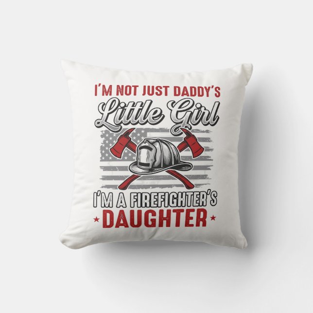 Coussin Fille de pompier Vintage (Recto)