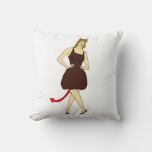 Coussin fille diable