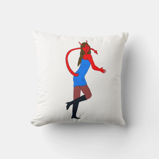 Coussin fille diable (Recto)
