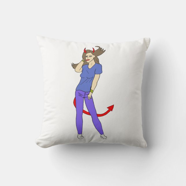 Coussin fille diable (Recto)