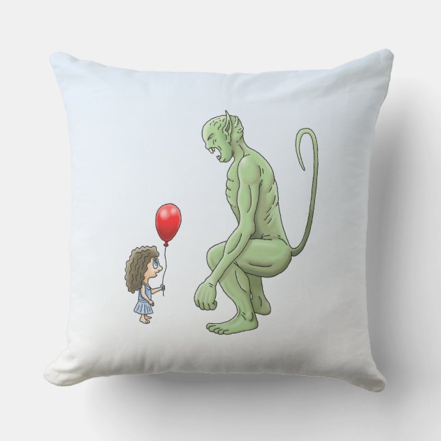 Coussin Fille et gobelin (Recto)