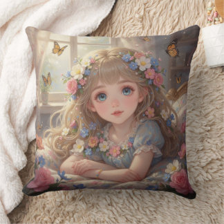 Coussin Fille fantaisiste 