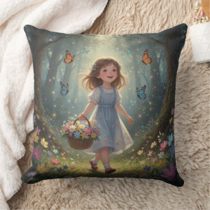 Coussin Fille fantaisiste 