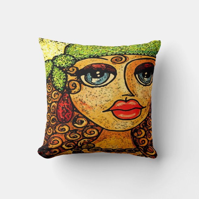 Coussin Fille gitane (Recto)