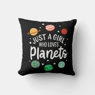 Coussin Fille Nerd De Science De L'espace Qui Aime Les Pla