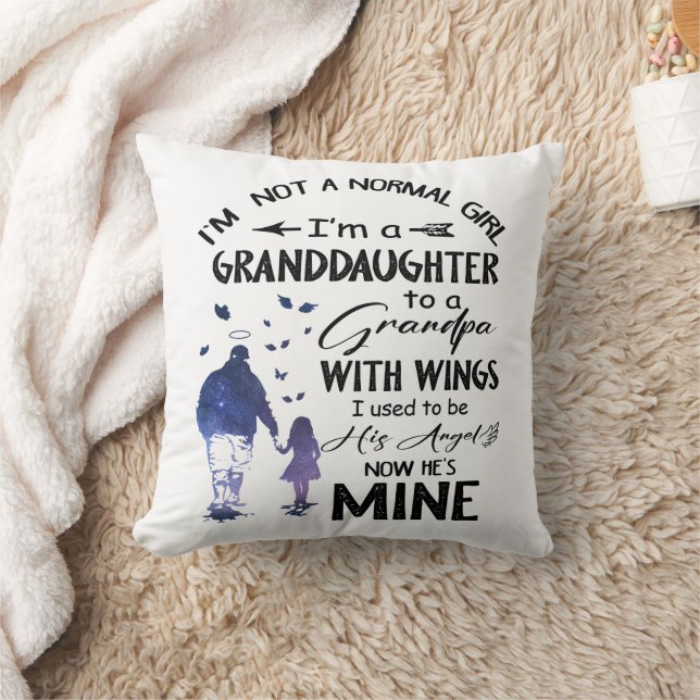 Coussin Fille normale Grand-fille Papi avec ailes Ange (Couverture)