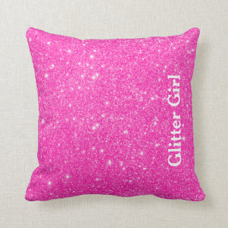 Coussin Fille Pailletée Rose Chaud Montre Ton Glamour Étin