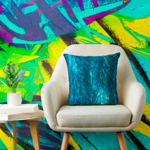 Coussin Fille Parties scintillant étincelante Turquoise Tu