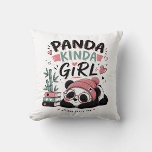 Coussin Fille Plutôt Panda Panda Mignon
