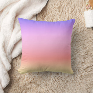 Coussin Fille rose violet coucher de soleil Ombre Gradient