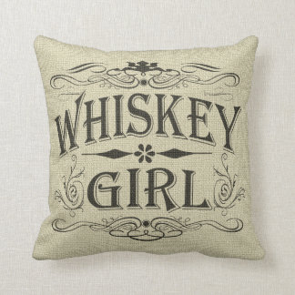 Coussin Fille rustique de whiskey