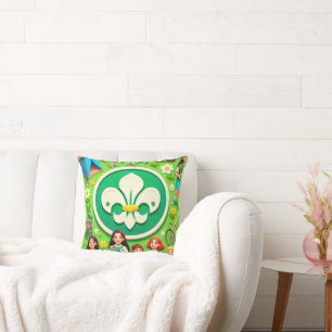 Coussin Fille scoute honneur