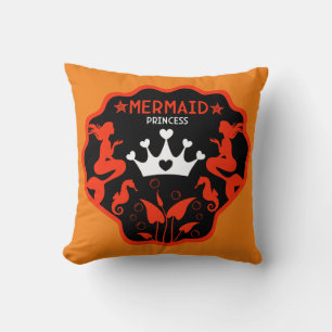 Coussin Fille Sirène Princesse