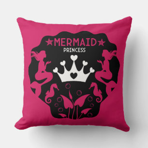 Coussin Fille Sirène Princesse