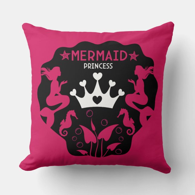 Coussin Fille Sirène Princesse (Recto)