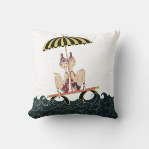 Coussin Filles à la plage