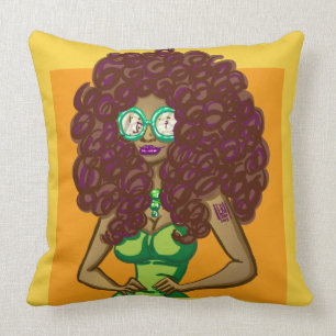 Coussin Filles avec lunettes