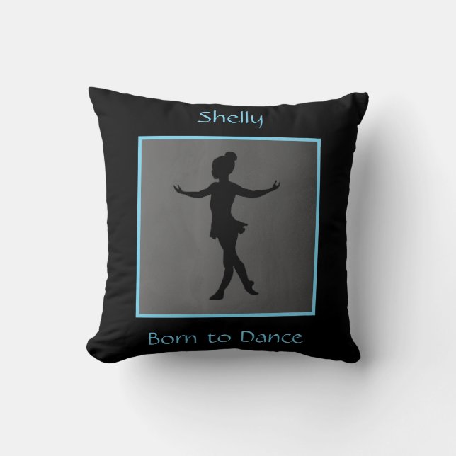 Coussin Filles "Born to Dance" Personnalisé (Recto)