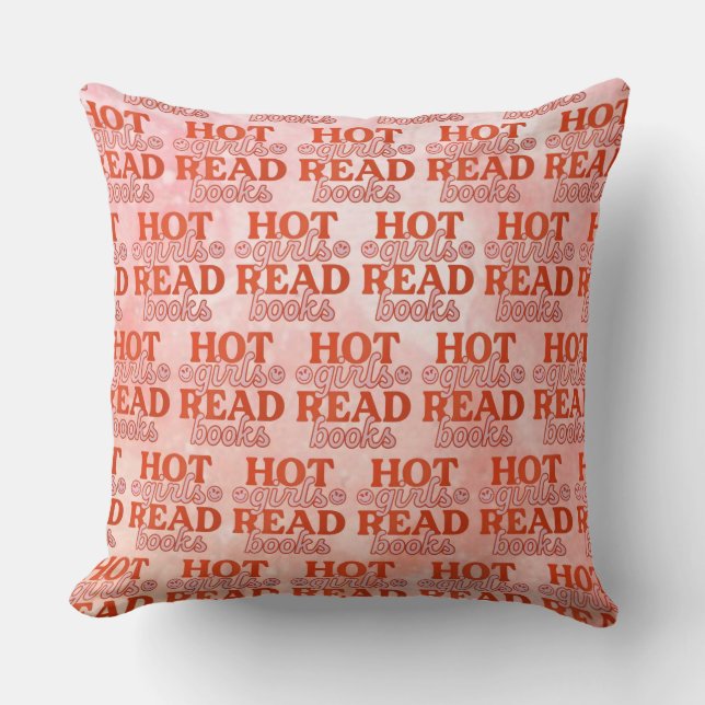 Coussin Filles Chaudes Lisent Des Livres (Recto)