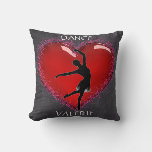Coussin Filles Danse Chalkboard Coeur avec/ Nom personnali
