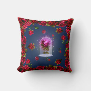 Coussin Filles de Beauté Rose Rouge Enchantée