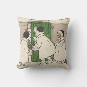 Coussin Filles de neige vintages