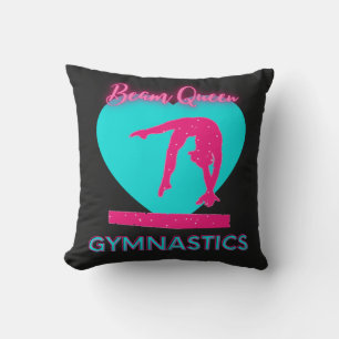 Coussin Filles Gymnastique Beam Queen double face
