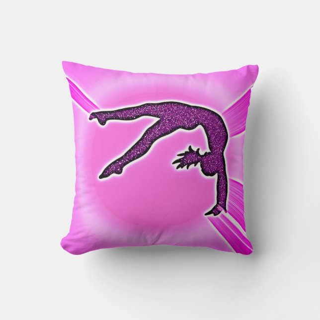 Coussin Filles Gymnastique Faux Éclairage Ribbon Écouteur (Recto)