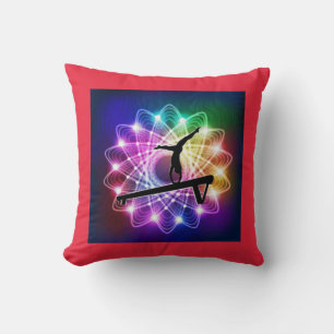 Coussin Filles Gymnastique Solde poutre Nom personnalisé C