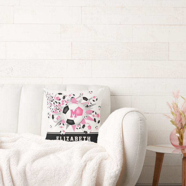 Coussin filles salle de sport boules de football étoiles r (Canapé)