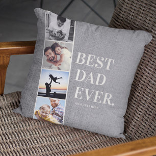 Coussin Film moderne Meilleur Papa Jamais Photo Collage 