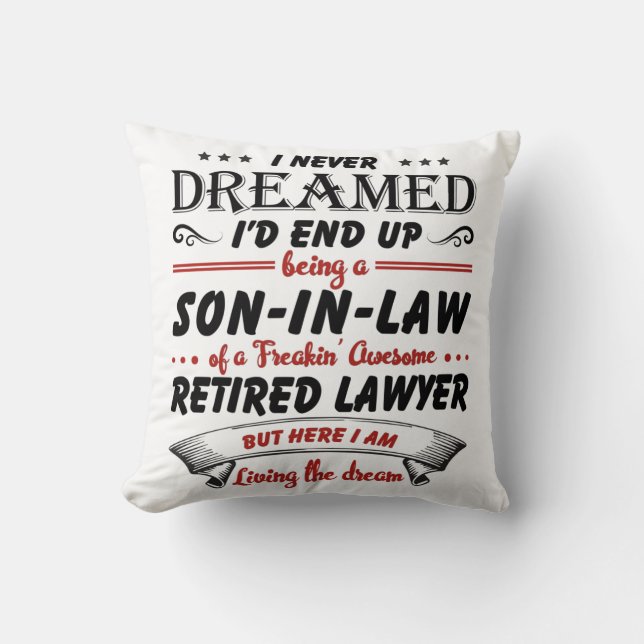 Coussin Fils En Droit De L'Avocat À La Retraite (Recto)