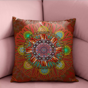 Coussin Filtre Floral Rouge de Squire Manipur Mandala