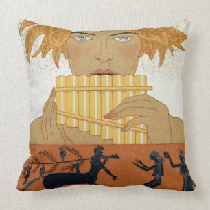 Coussin Filtrez le joueur de pipeau, illustration de "Les