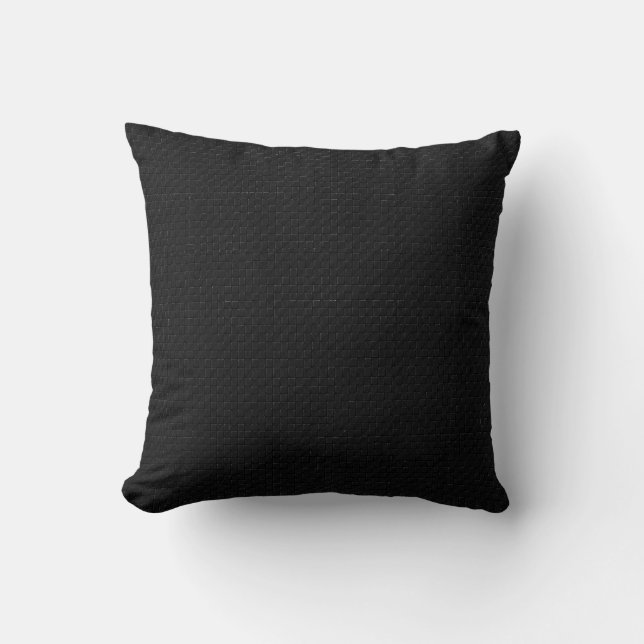 Coussin Finition Micro Tech Carbone Noir Stealth Élégante (Recto)