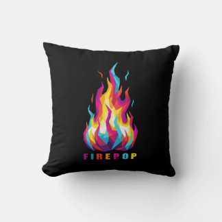 Coussin FIREPOP Colorful Polygonal Fire