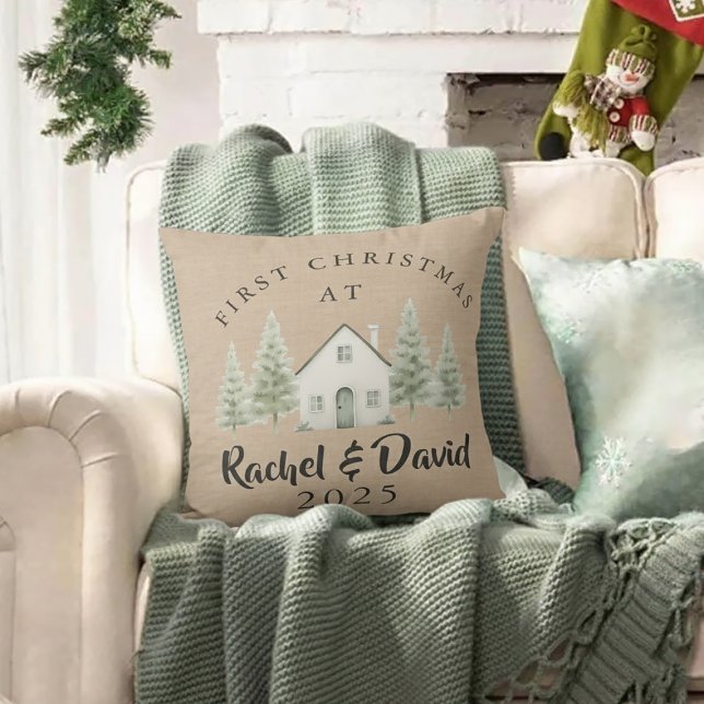 Coussin  First Christmas at New Home Pillow  (Créateur téléchargé)